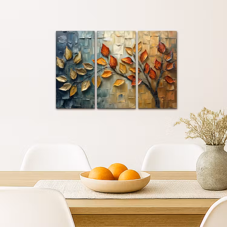 Meerluik schilderij - 3 luiken - Boom - Bladeren - Natuur - Verflook — 5
