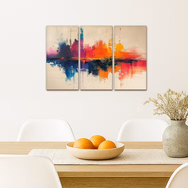 Meerluik schilderij - 3 luiken - Kleurrijk - Abstract - Verflook - Modern — 5