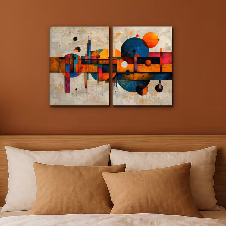 Meerluik schilderij - 2 luiken - Kleurrijk - Geometrisch - Abstract - Aesthetic — 3