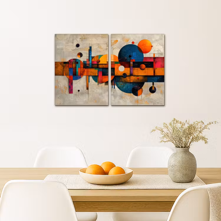 Meerluik schilderij - 2 luiken - Kleurrijk - Geometrisch - Abstract - Aesthetic — 5