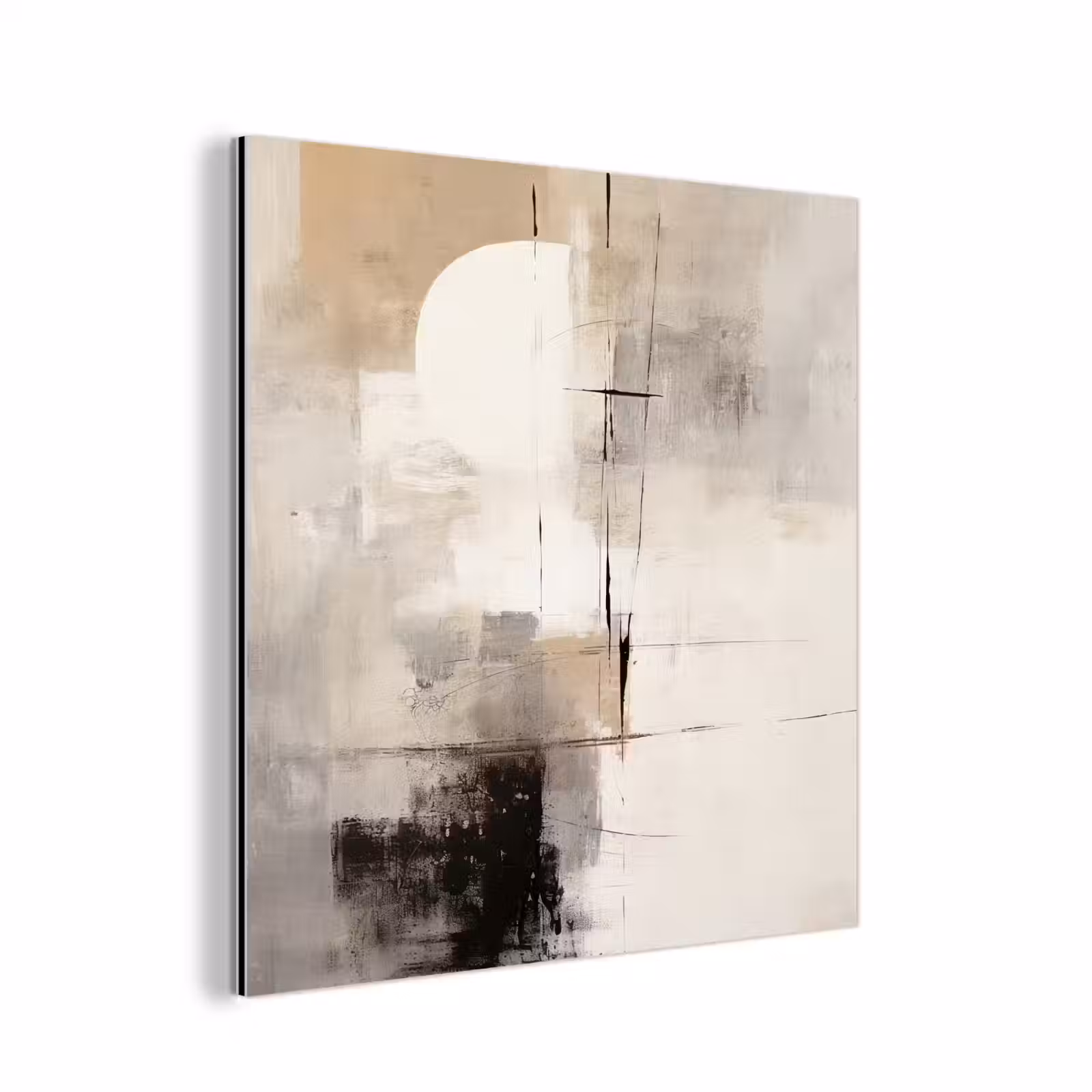 Aluminium schilderij - Abstract - Kunst - Grijs — 1