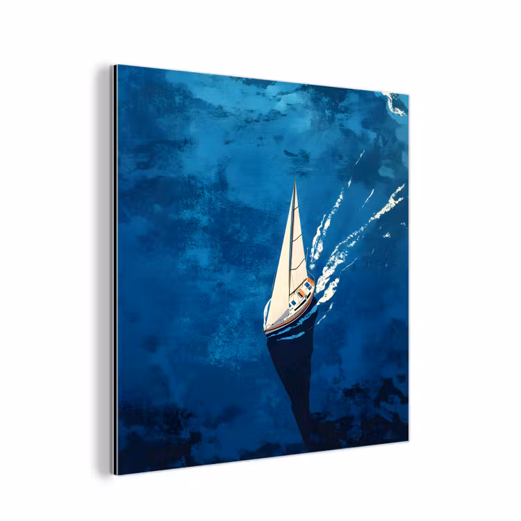 Aluminium schilderij - Zeilboot - Water - Abstract - Schaduw — 1