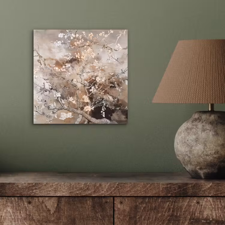 Aluminium schilderij - Amandelbloesem - Kunst - Van Gogh - Beige - Abstract — 3