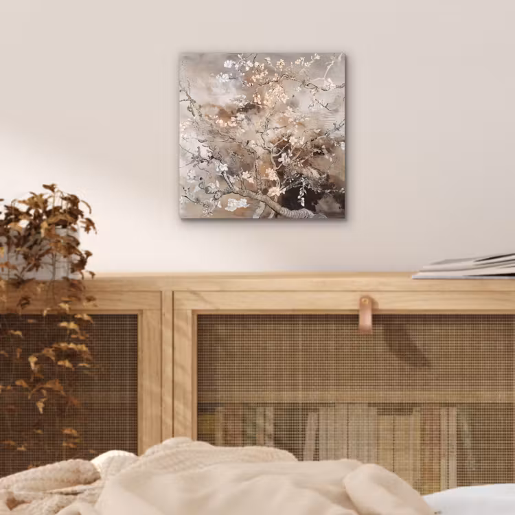 Aluminium schilderij - Amandelbloesem - Kunst - Van Gogh - Beige - Abstract — 4