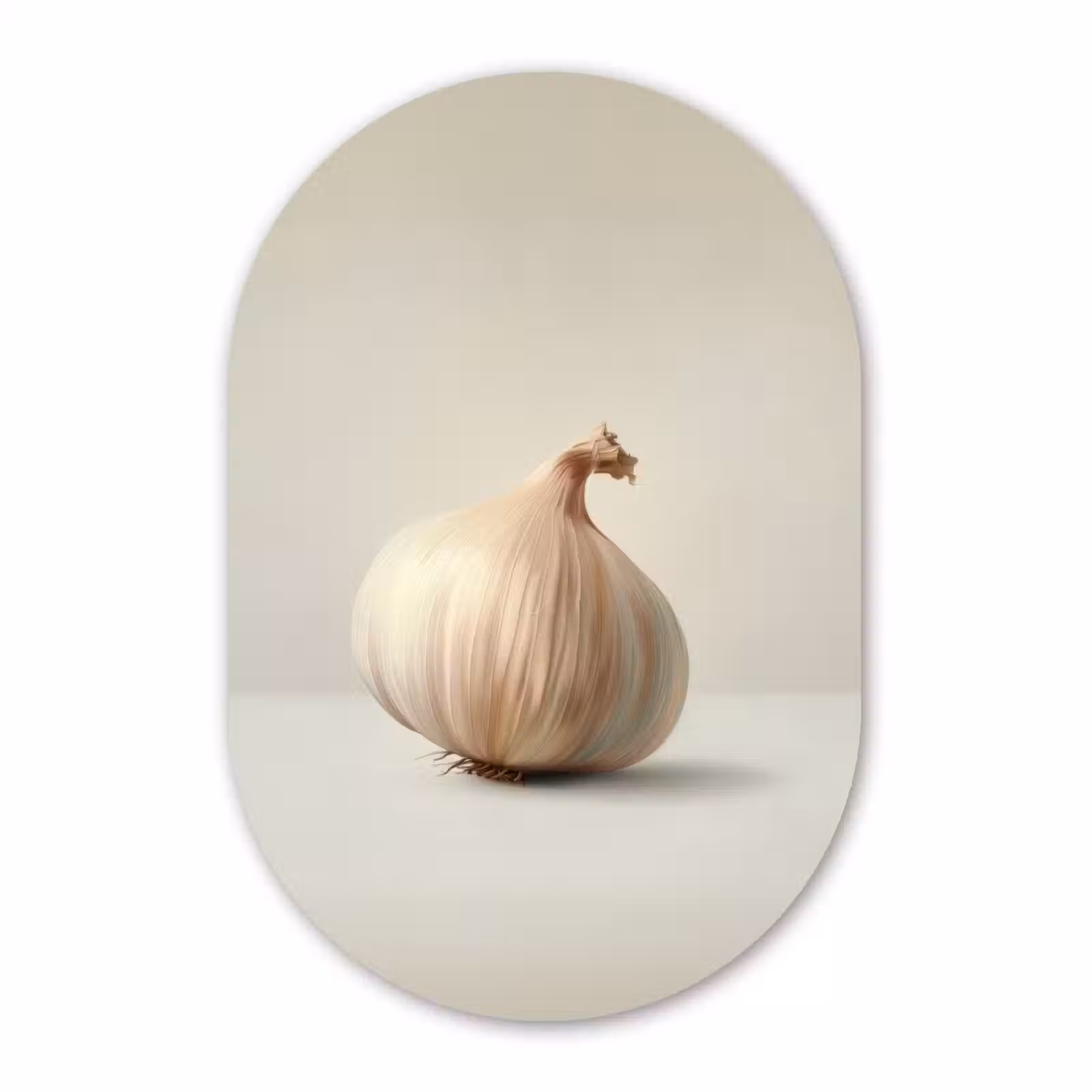 Muurovaal aluminium - Knoflook - Natuurlijk - Beige — 1