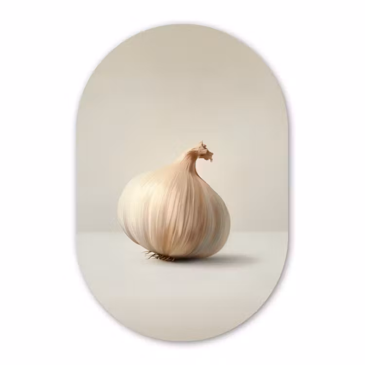 Muurovaal aluminium - Knoflook - Natuurlijk - Beige — 1