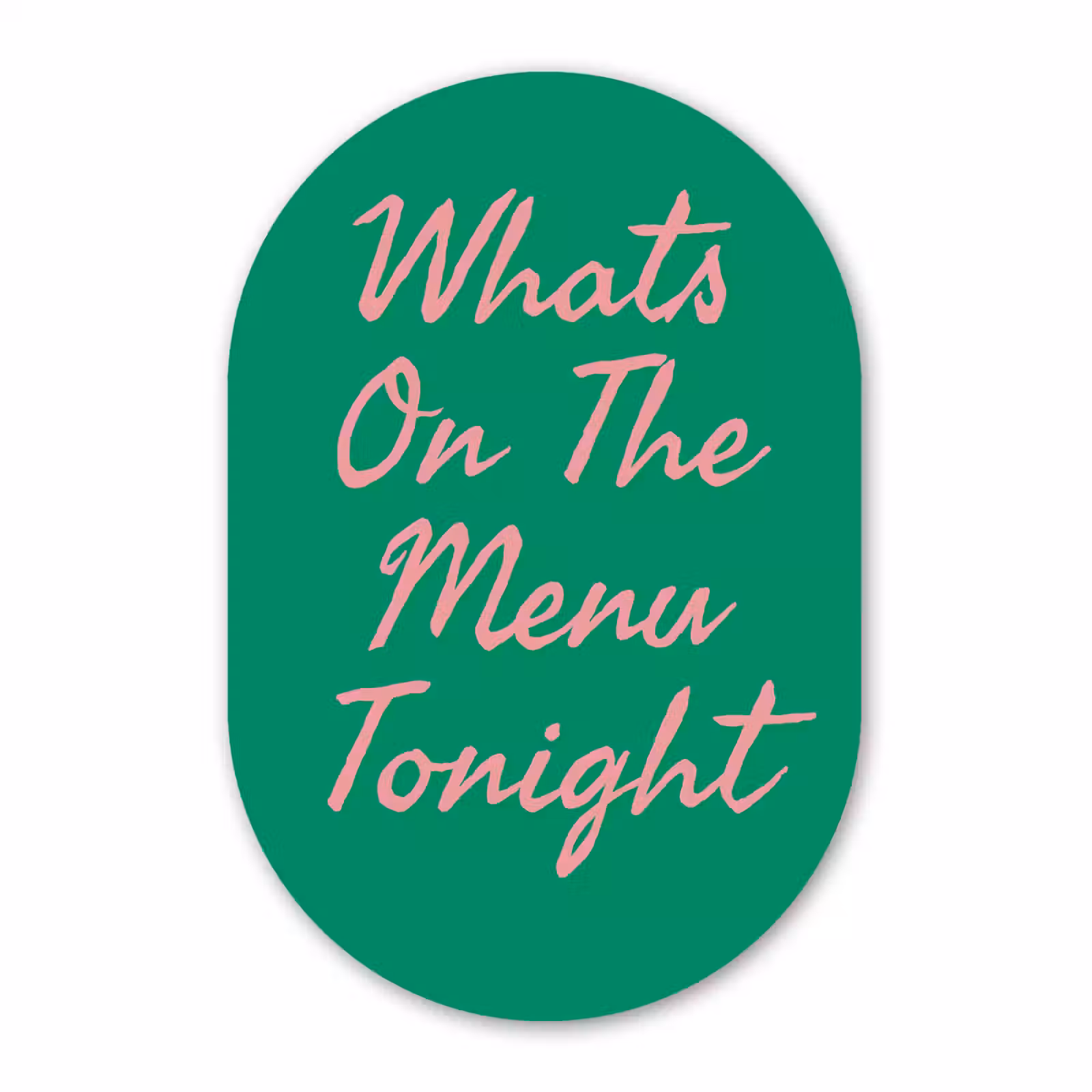 Muurovaal aluminium - Menu - Quote - Roze — 1