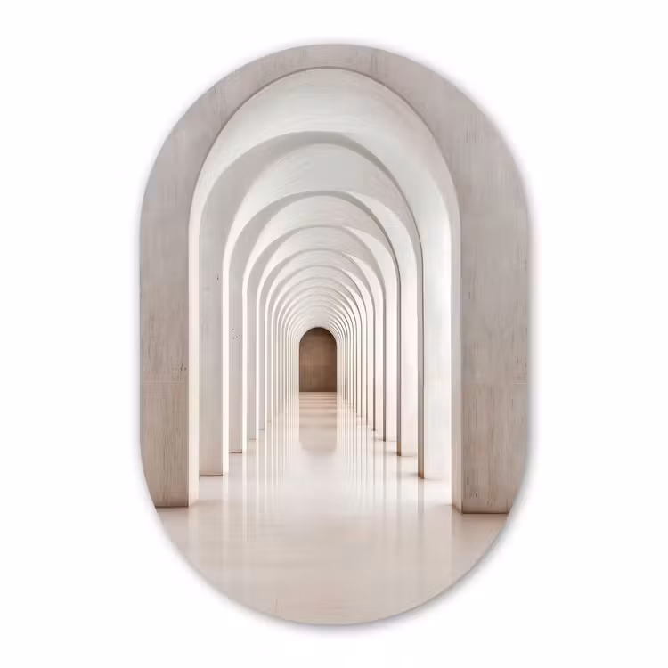 Muurovaal aluminium - Hal - Bogen - Symmetrisch - Modern — 1