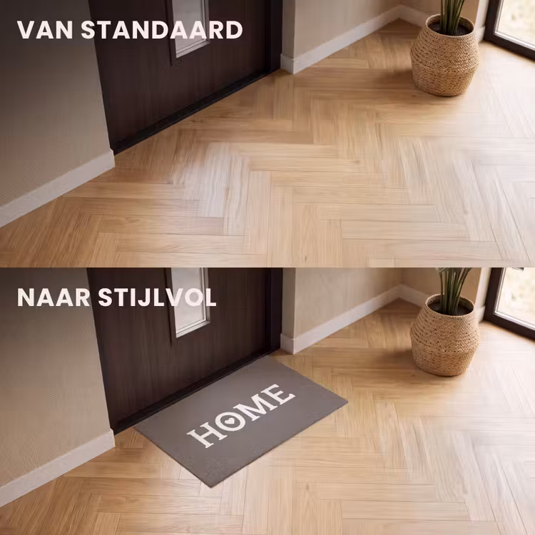 Deurmat - Home - Tekst - Taupe — 3