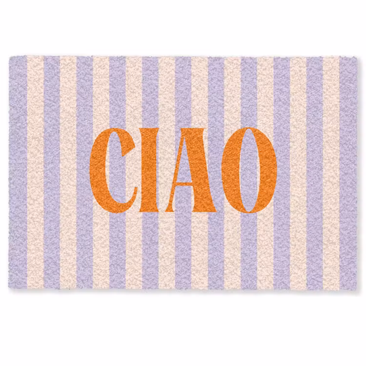 Deurmat - Ciao - Quote - Pastel - Strepen — 1