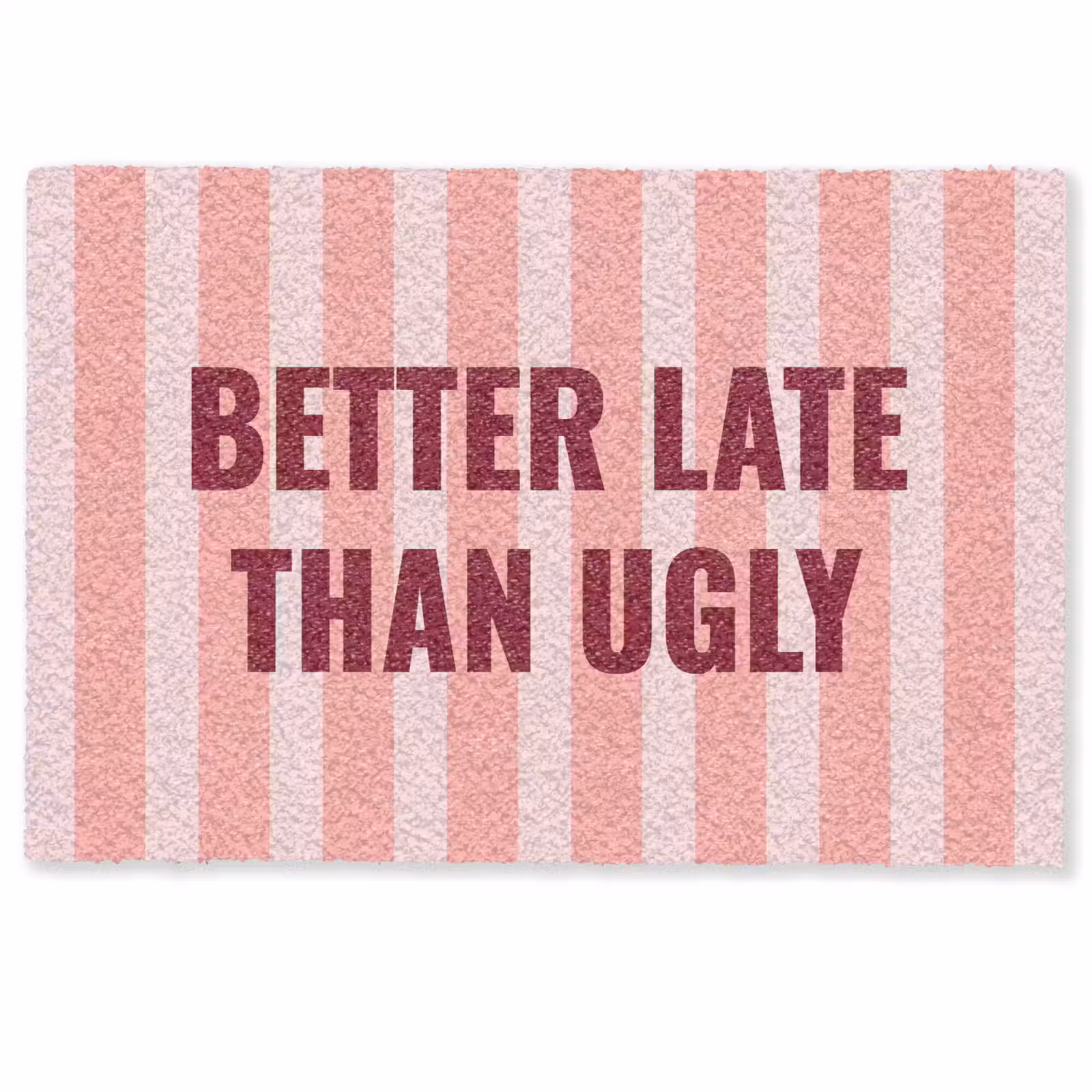 Deurmat - Roze - Quote - Strepen — 1
