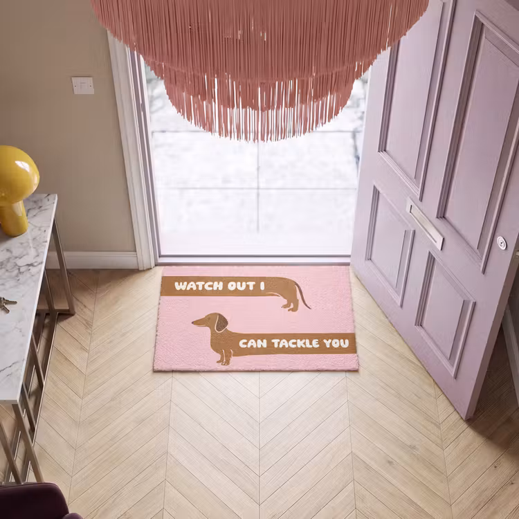 Deurmat - Quote - Pink - Dog — 4