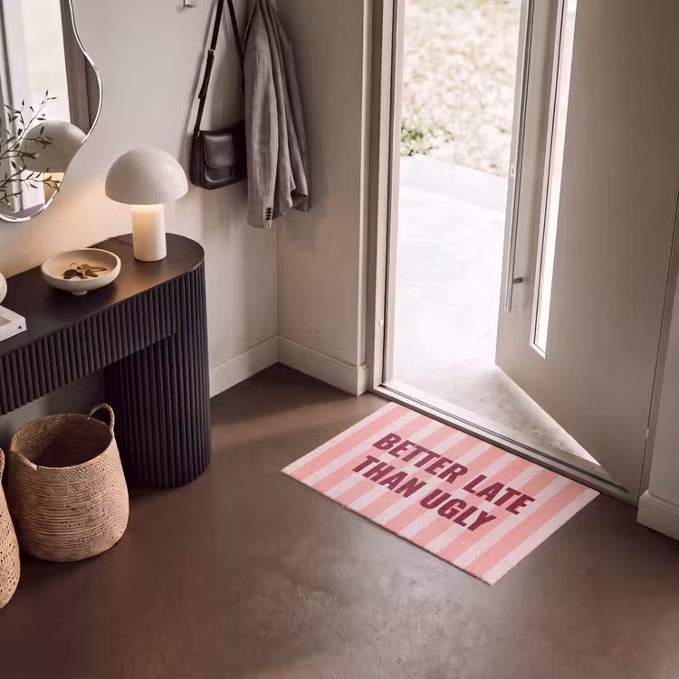 Deurmat - Roze - Quote - Strepen — 8