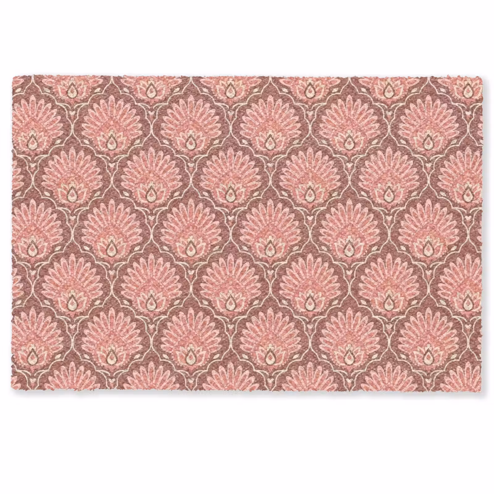 Deurmat - Waaiermotief - Patroon - Roze — 1