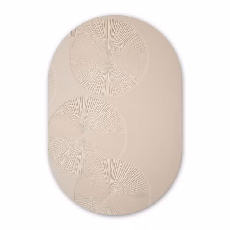 Muurovaal - Kunststof - Japandi - Beige - Modern — 3