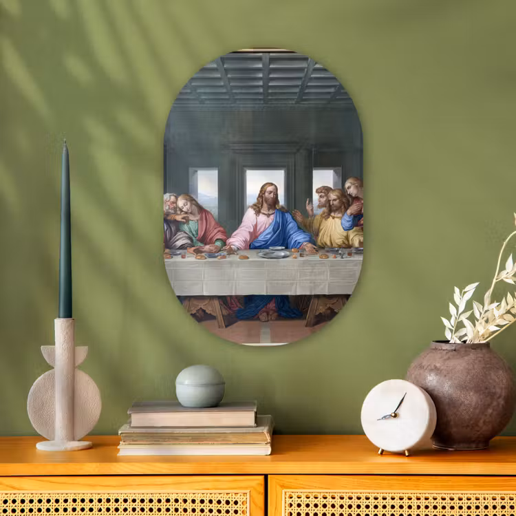Muurovaal - Kunststof - Het laatste avondmaal - Leonardo da Vinci — 2