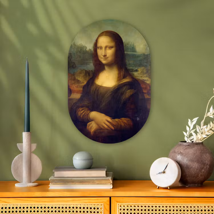 Muurovaal - Kunststof - Mona Lisa - Leonardo da Vinci — 3