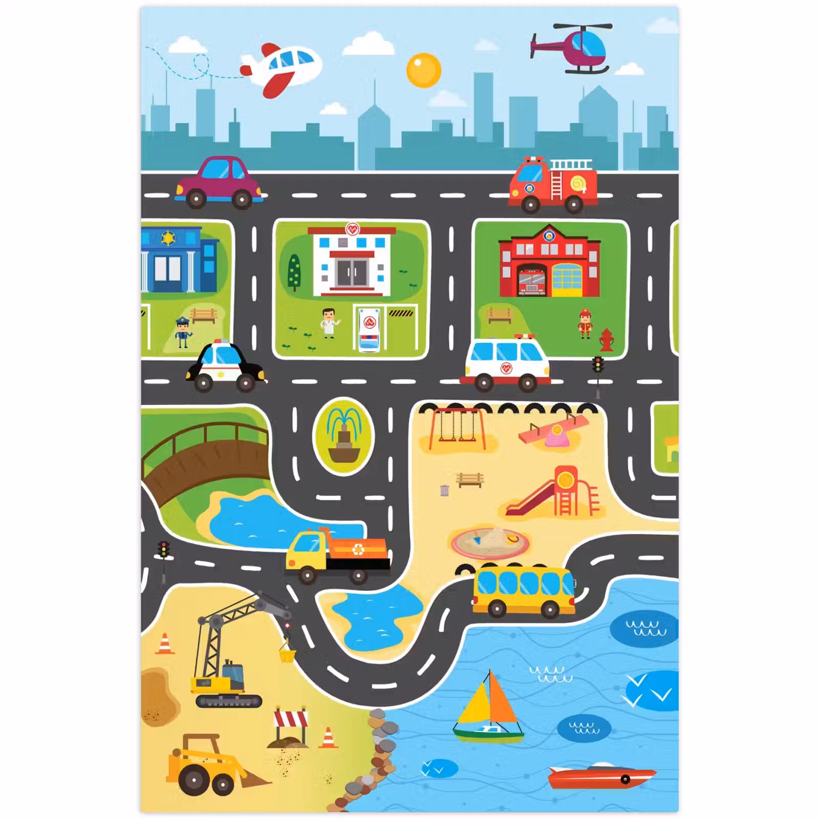 Speelkleed - Speelmat - Stad - Stadsleven - Strand — 1