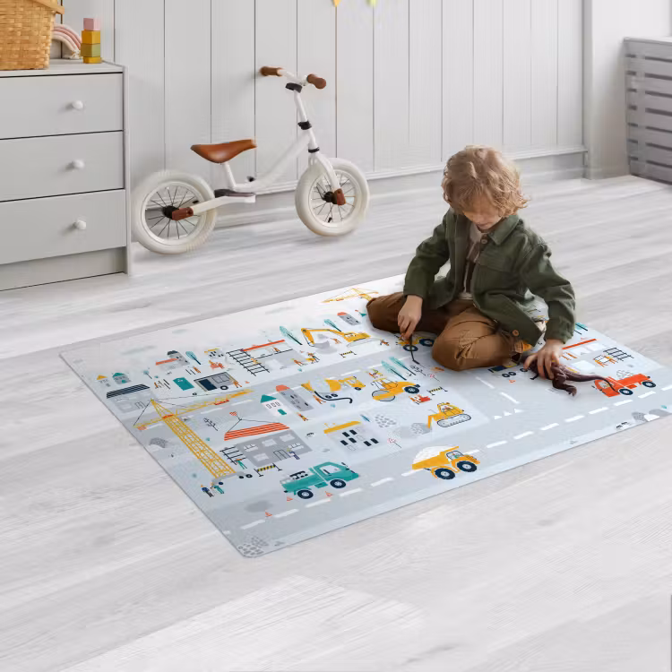 Speelkleed - Bouwplaats - Tractor - Graafmachine - Auto - Design — 2