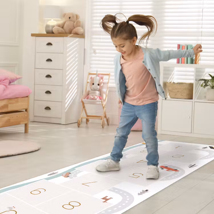 Speelkleed - Hinkelpad - Auto - Weg - Kinderen - Rivier — 2