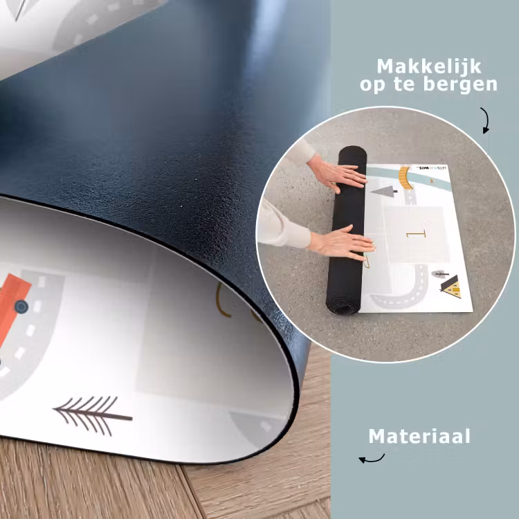 Speelkleed - Hinkelpad - Auto - Weg - Kinderen - Rivier — 6