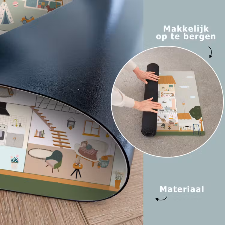 Speelkleed - Poppenhuis - Kinderen - Meubels - Design - Bruin — 6