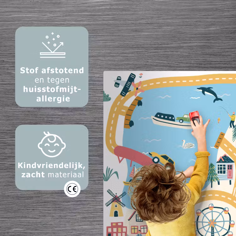Speelkleed - Reuzenrad - Stad - Dieren - Auto - Kinderen — 3