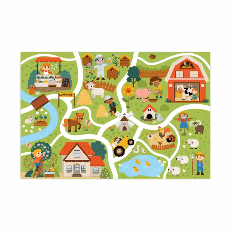 Speelkleed - Speelmat - Boerderij - Boerenmarkt - Eendenvijver — 1