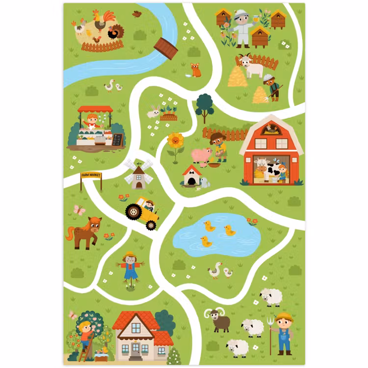Speelkleed - Speelmat - Boerderij - Boerenmarkt - Eendenvijver — 1