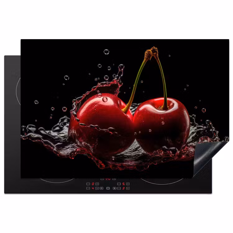 Inductie beschermer - Kersen - Rood - Fruit - Water - Zwart — 1