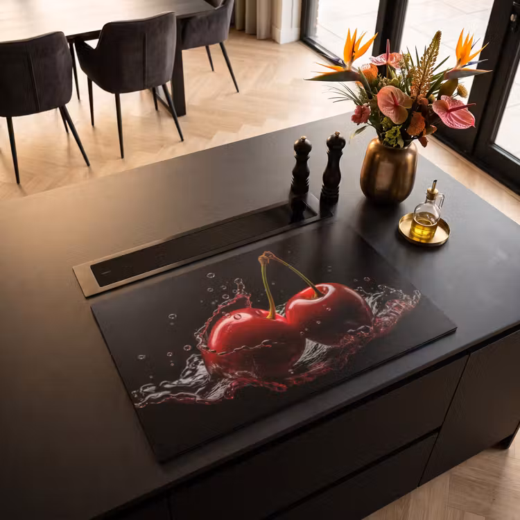 Inductie beschermer - Kersen - Rood - Fruit - Water - Zwart — 3