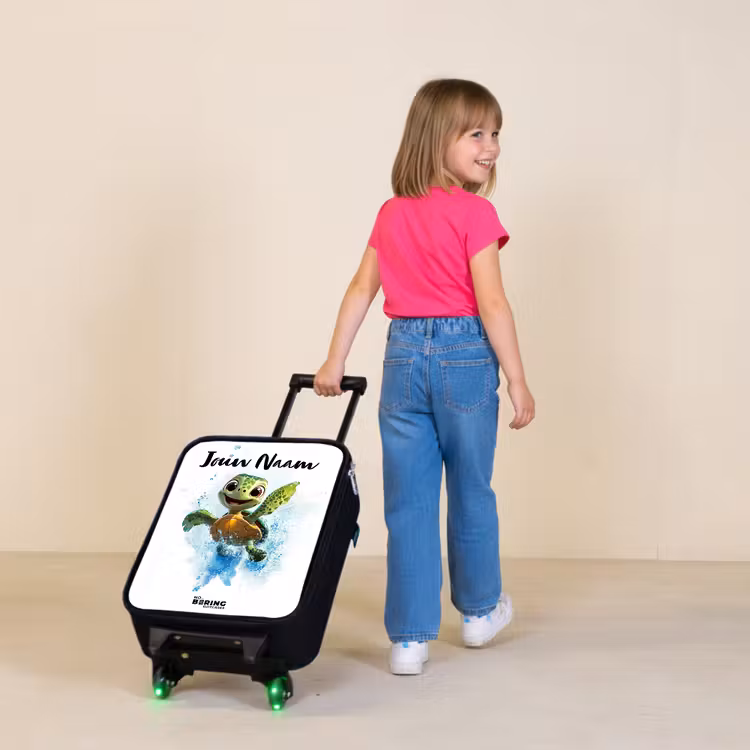 Kinderkoffers met naam - Schildpad - Water - Groen — 2