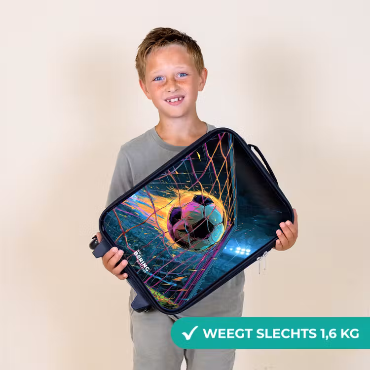 Kinderkoffers met naam - Neon - Net - Voetbal - Kleurrijk — 3