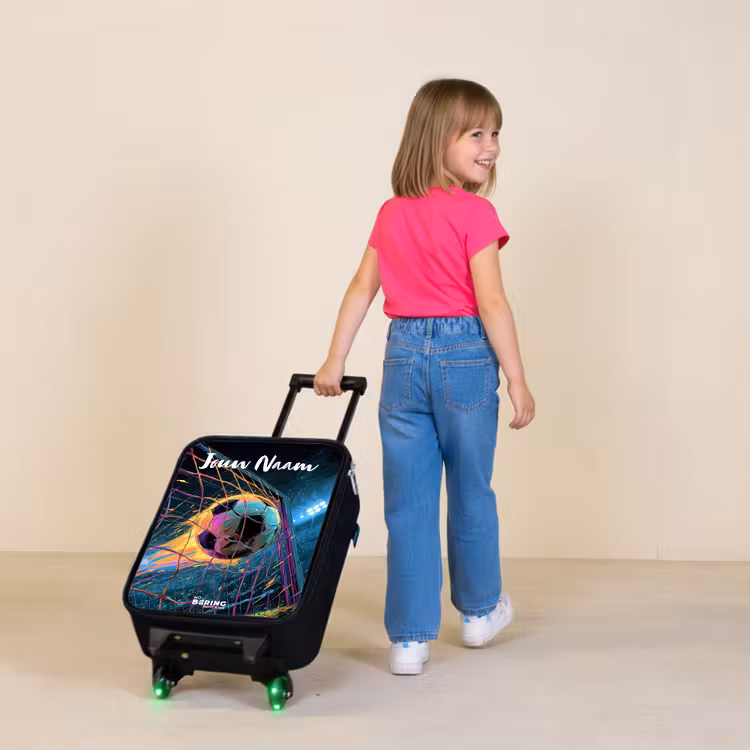 Kinderkoffers met naam - Neon - Net - Voetbal - Kleurrijk — 2