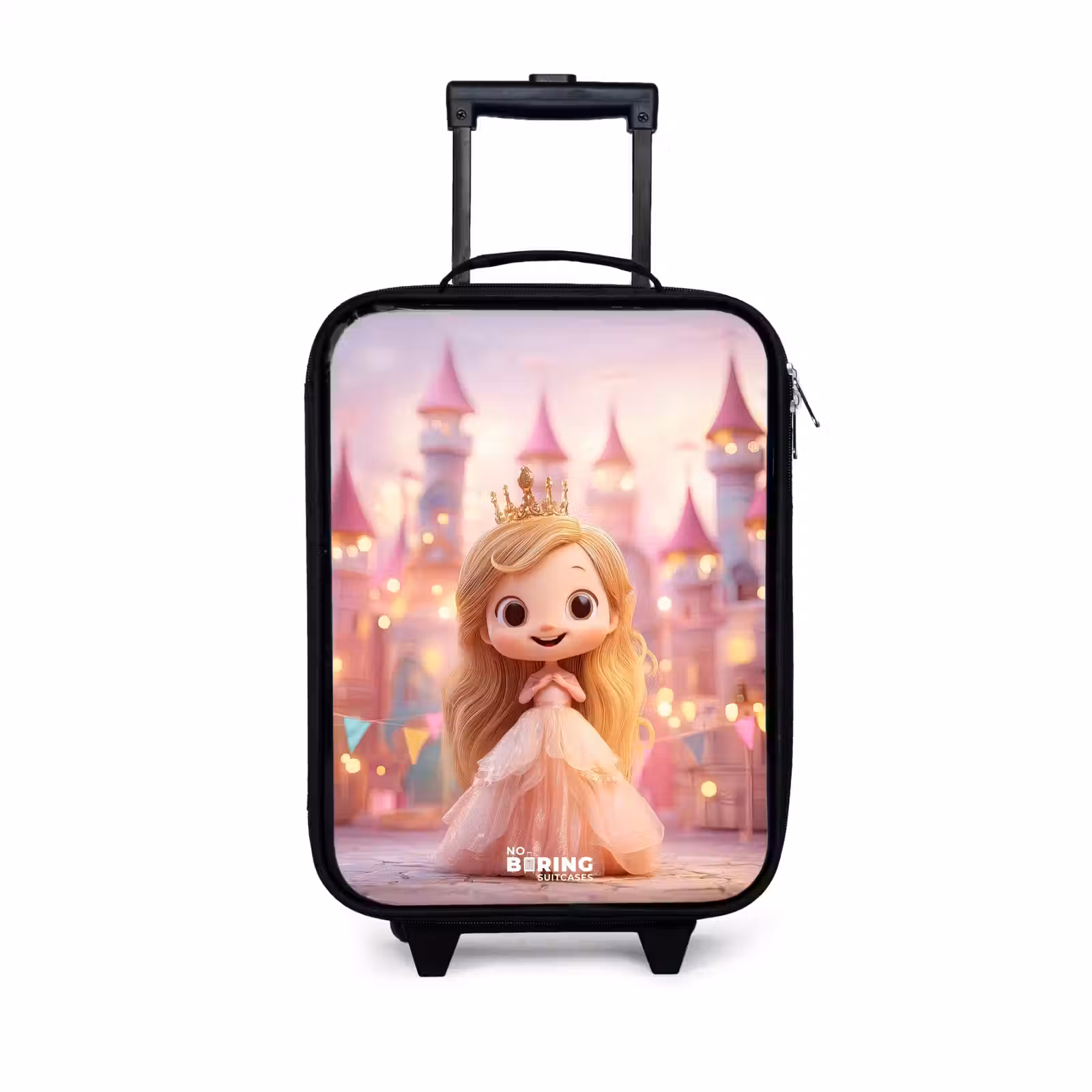 Kinderkoffers met naam - Prinses - Roze - Kasteel — 1
