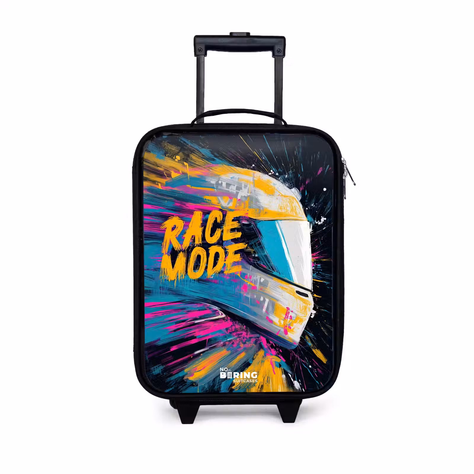 Kinderkoffers met naam - Racehelm - Verfspatten - Penseelstreken - Race mode — 1