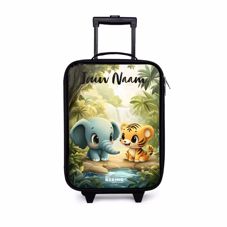 Kinderkoffers met naam - Olifant - Tijger - Bos - Jungle — 1