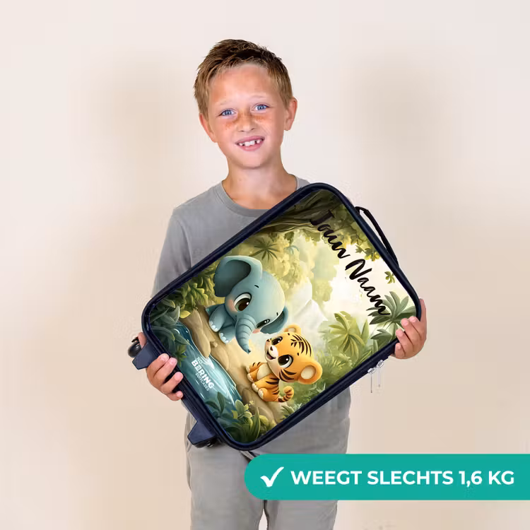 Kinderkoffers met naam - Olifant - Tijger - Bos - Jungle — 3