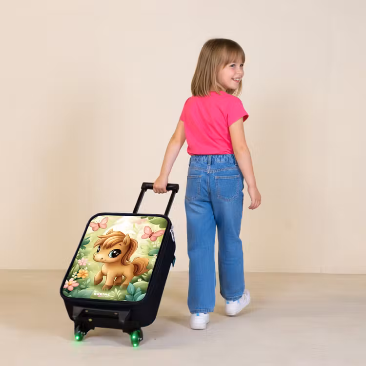 Kinderkoffers met naam - Paard - Bloemen - Vlinders — 2