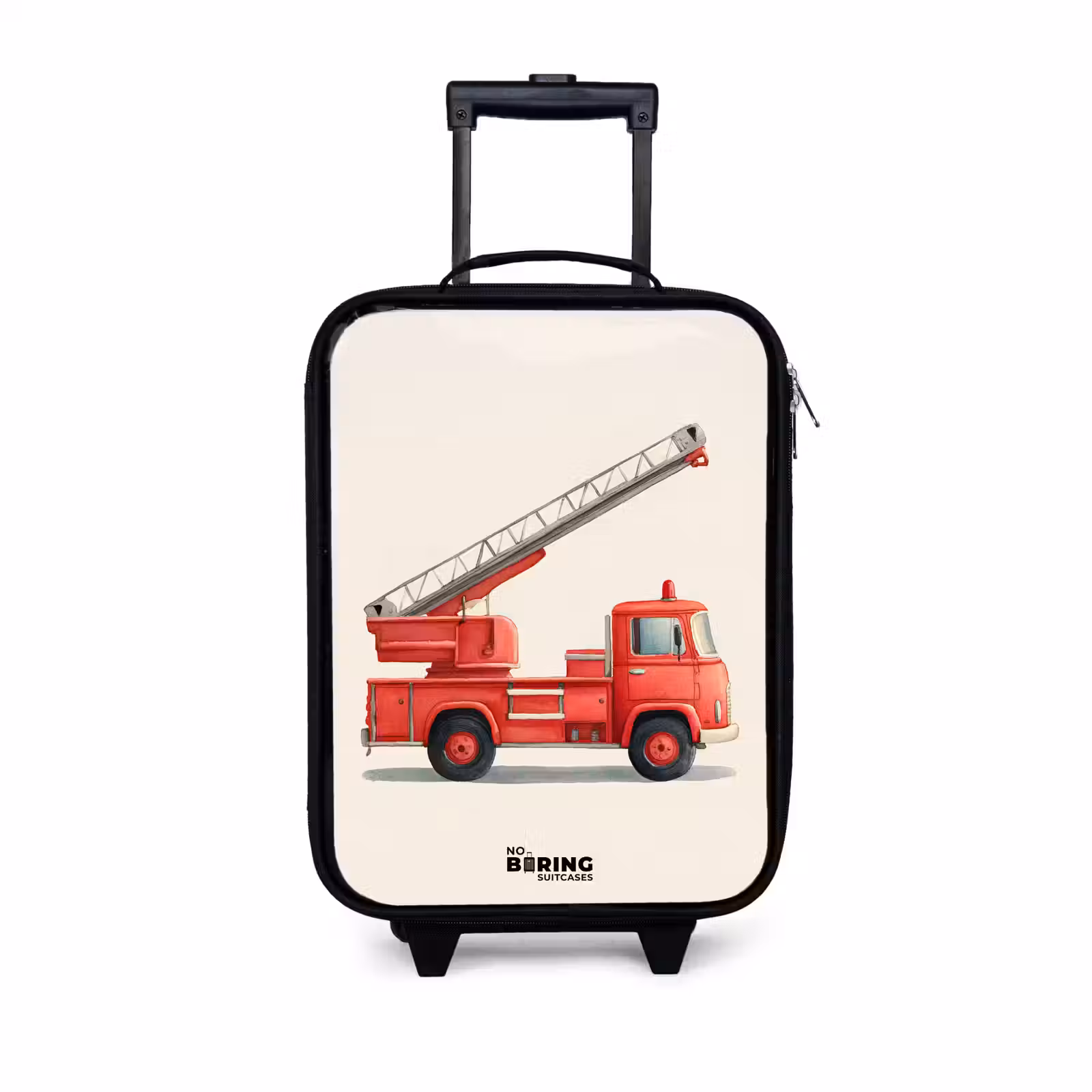 Kinderkoffers met naam - Brandweerwagen - Getekend - Rood — 1