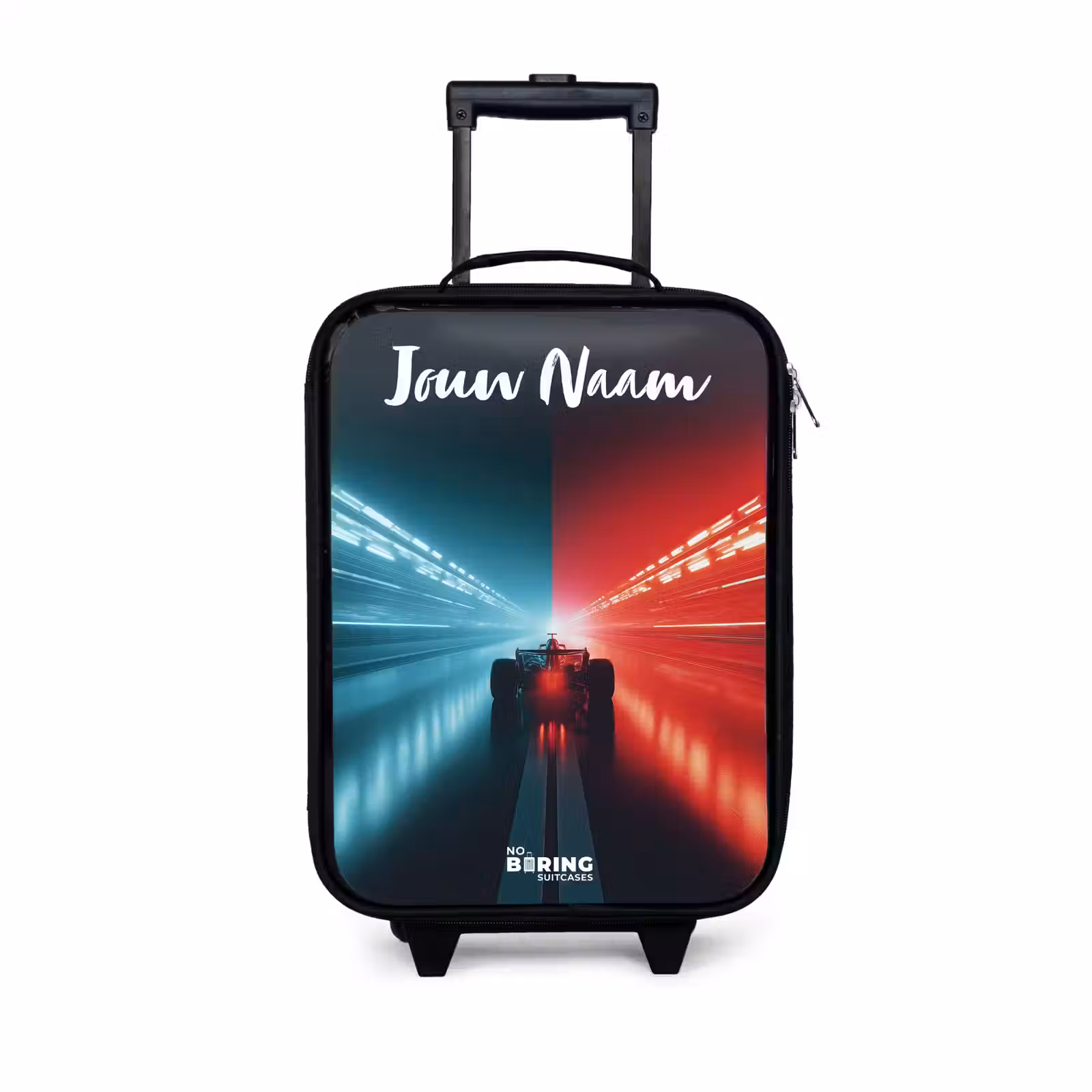 Kinderkoffers met naam - Raceauto - Verlichting - Neon - Rood — 1