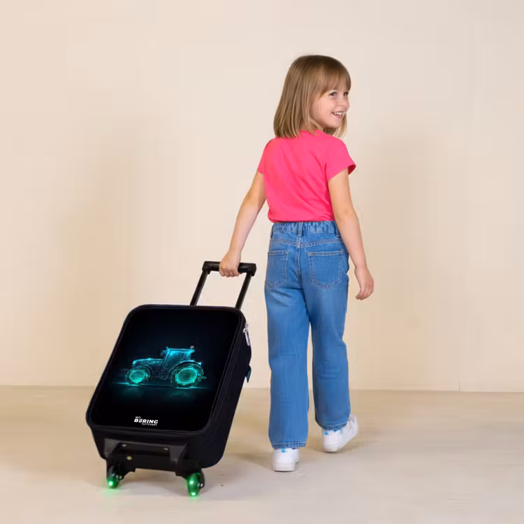 Kinderkoffer - Neontractor op zwarte ondergrond — 2