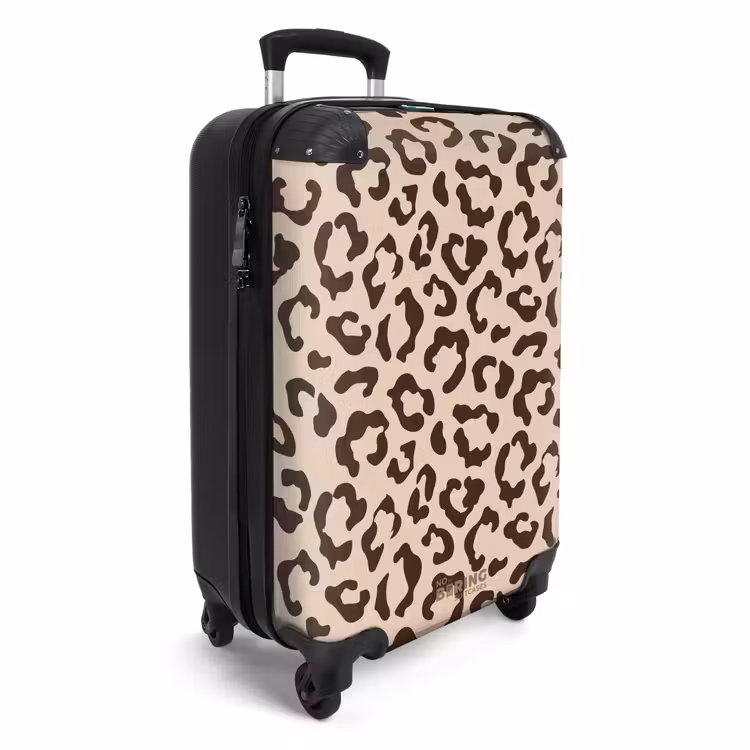Koffer - Dierenprints - Panterprint koffer in bruin en beige — 4