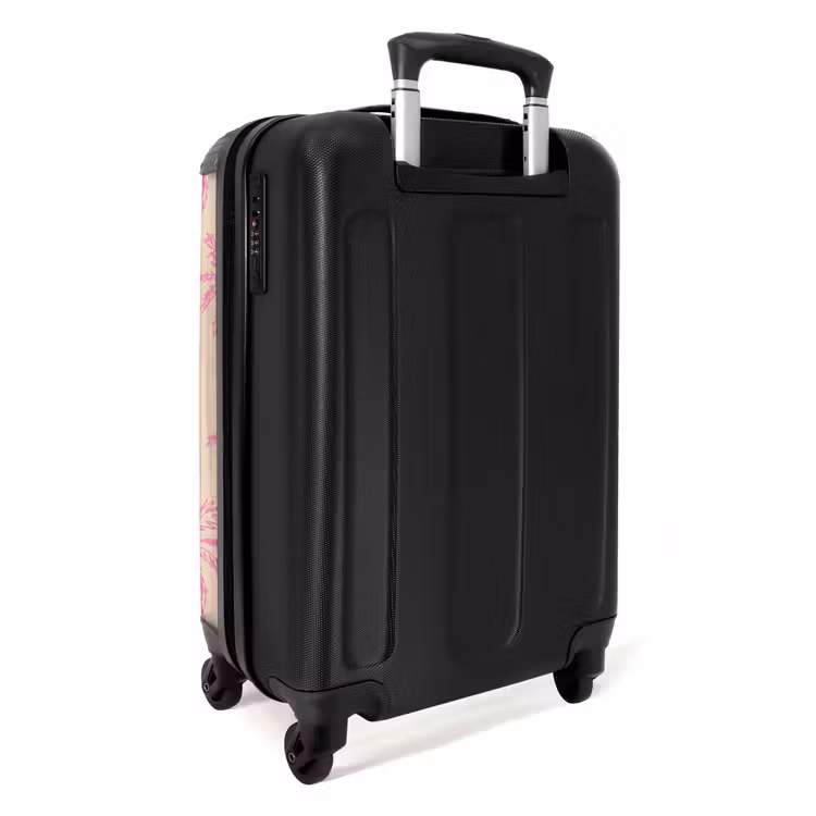 Koffer - Patronen - Roze palmbomenpatroon op beige achtergrond — 2