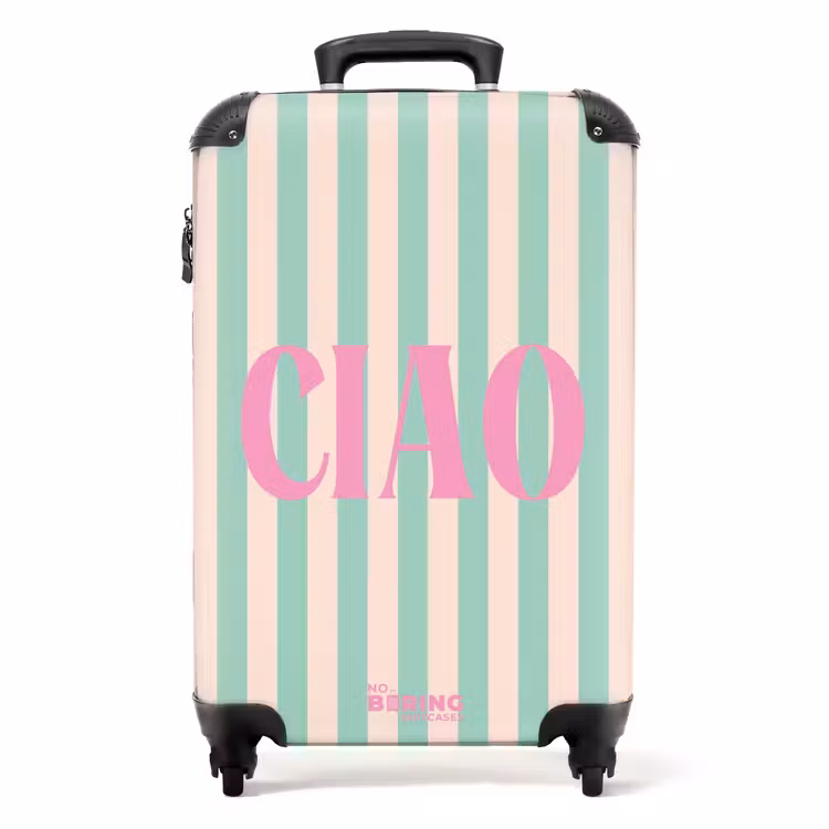 Koffer - Quotes - Ciao mintgroen en zalmkleur — 1