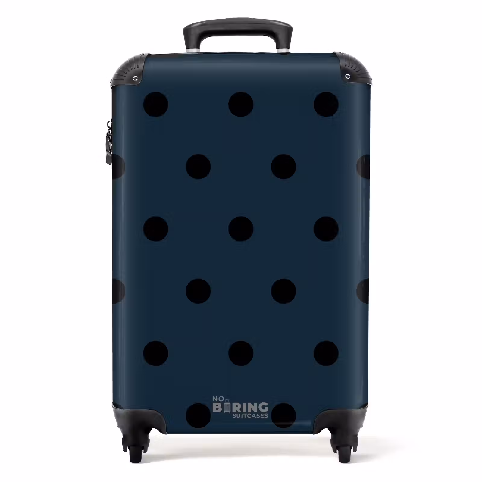 Koffer - Blauwe achtergrond met zwarte stippen — 1