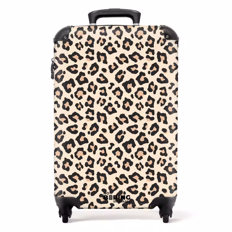 Koffer - Beige luipaardvlekkenpatroon — 1