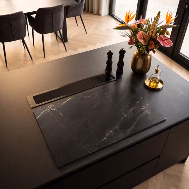 Inductie beschermer - Marmer - Zwart - Goud - Chic - Marmerlook - Design — 3