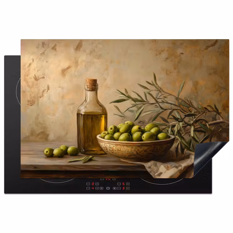 Inductie beschermer - Olijven - Stilleven - Vintage — 1