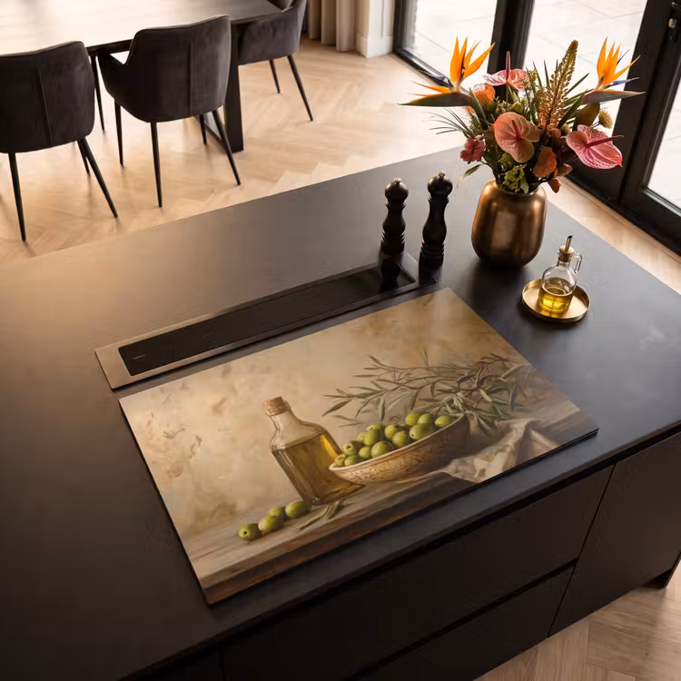 Inductie beschermer - Olijven - Stilleven - Vintage — 3